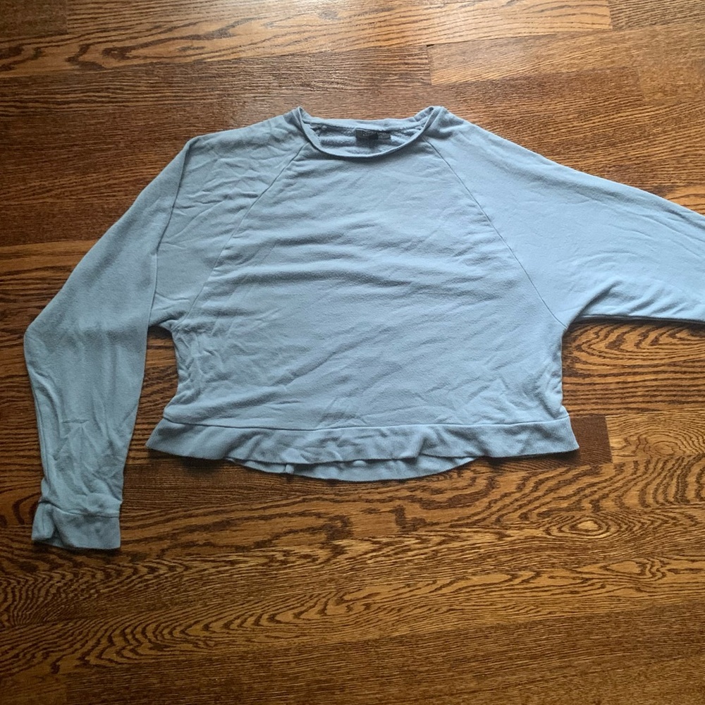 Topshop long sleeve blue shirt